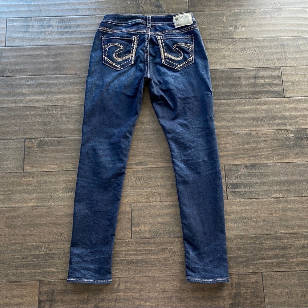 SILVER Suki Mid Pencil Skinny Joga Jeans 29 X 31